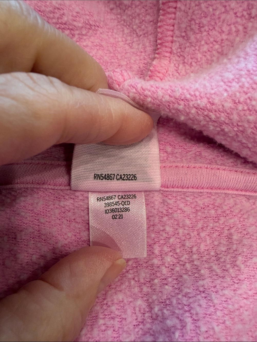 PINK Victoria's Secret Light Pink Script Logo Zip Hoodie XL - Picture 4 of 4